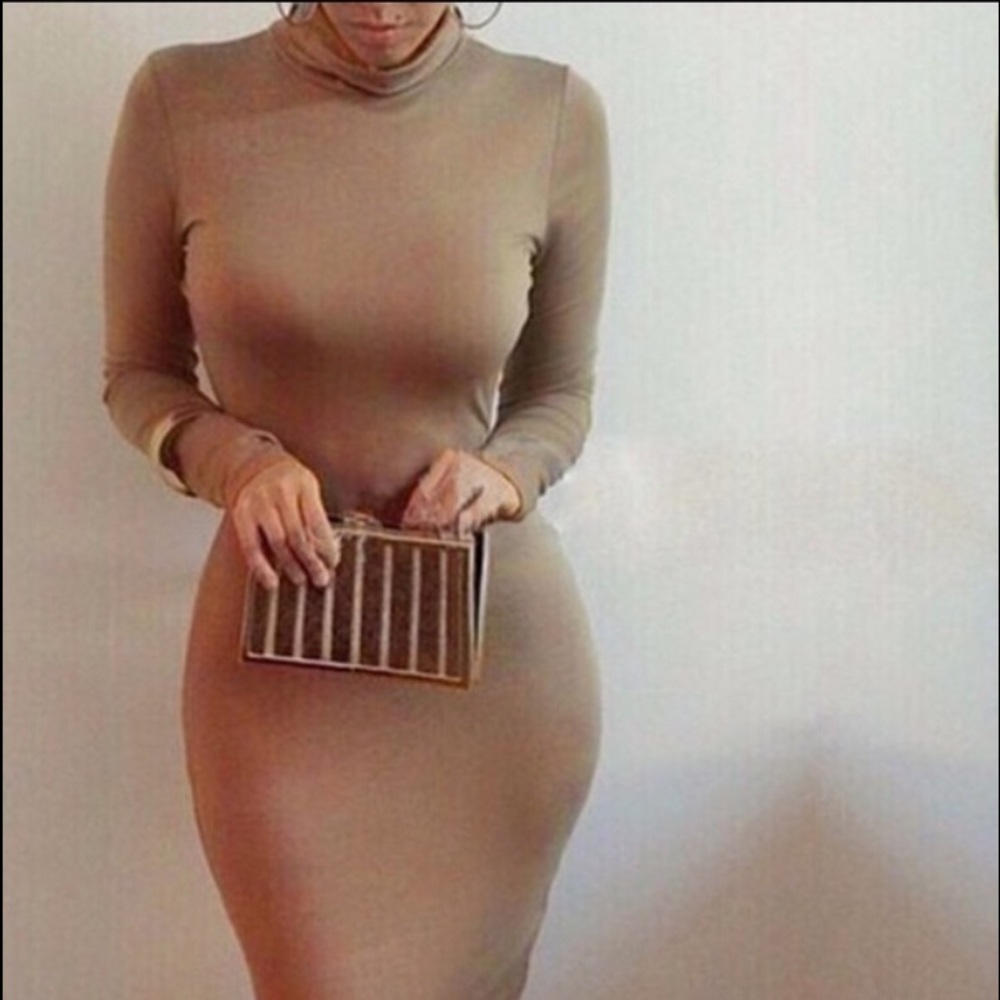 New Trending Nude Form Fitting Bodycon Dress